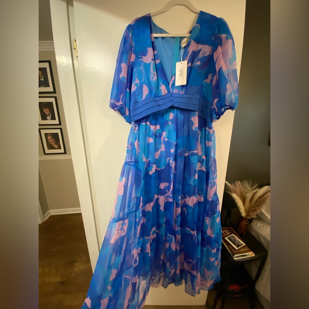 NWT Gingham & Heels Patterned Maxi
